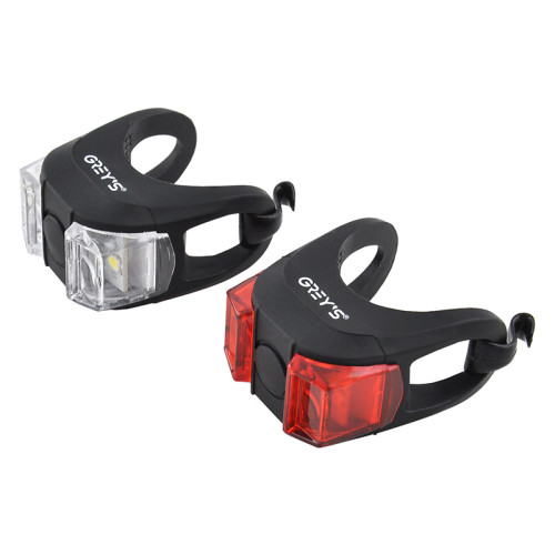 Набір вело світла 2xLEDs 3-7lm/2xCR2032/3реж. роботи/вологонепр,/Red-White(2шт) GreysLED №GR