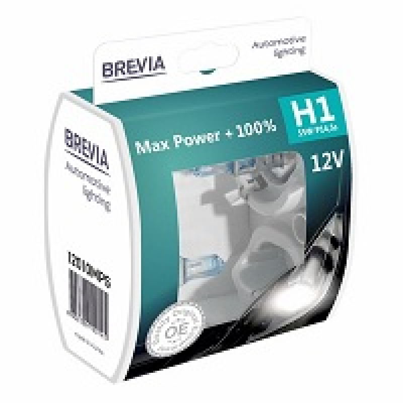 Лампа 12V H1 55W +100% Max Power "Brevia" (Box-2шт) (12010MPS) (9шт/уп) (90шт/уп) Лампа 12V H1 55W +100% Max Power "Brevia" (Box-2шт) (12010MPS) (9шт/уп) (90шт/уп)