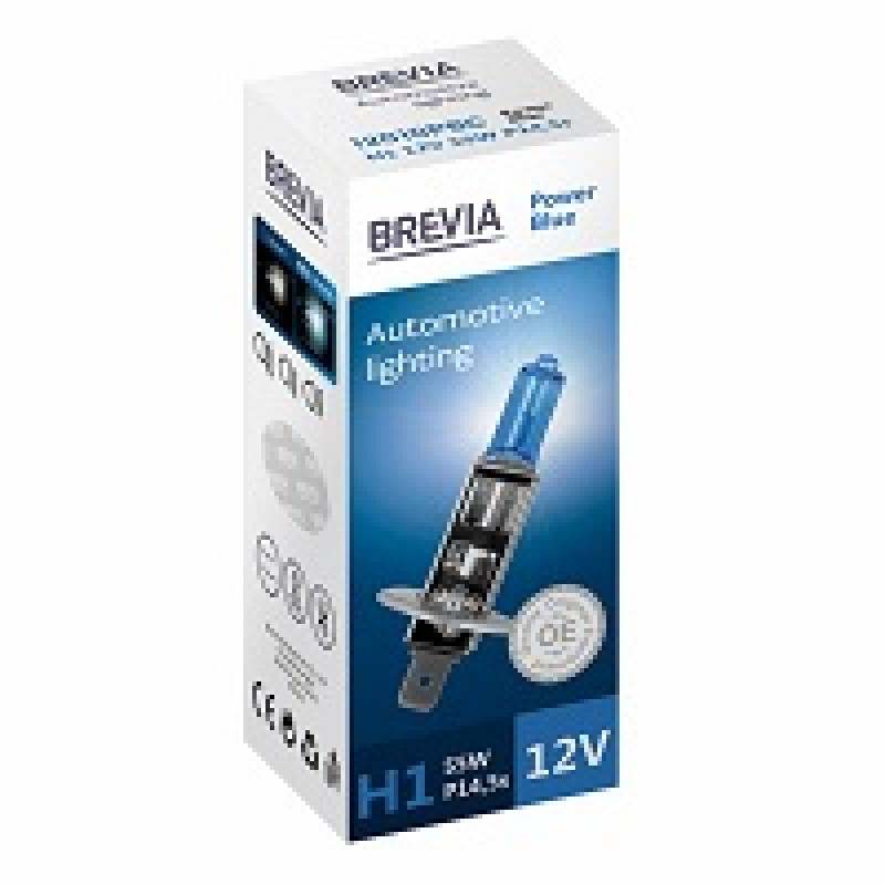 Лампа 12V H1 55W 4200K Power Blue "Brevia" (1шт) (12010PBC) (10шт/уп) (1000шт/ящ) Лампа 12V H1 55W 4200K Power Blue "Brevia" (1шт) (12010PBC) (10шт/уп) (1000шт/ящ)
