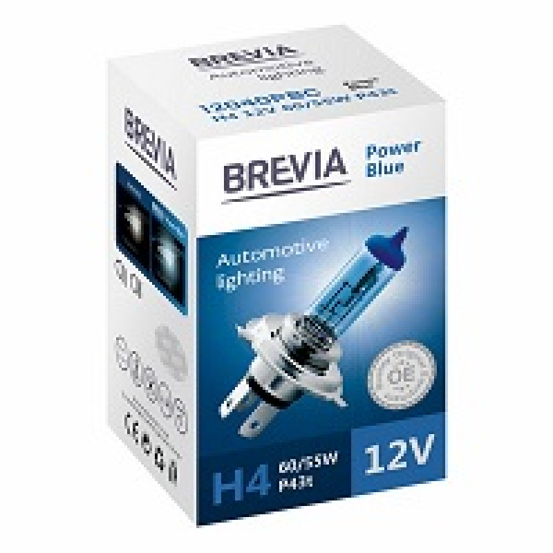 Лампа 12V H4 60/55W 4200K Power Blue "Brevia" (1шт) (12040PBC) (10шт/уп) Лампа 12V H4 60/55W 4200K Power Blue "Brevia" (1шт) (12040PBC) (10шт/уп)
