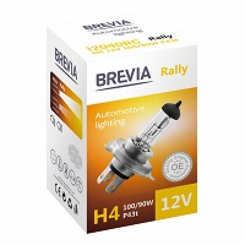 Лампа 12V H4 100/90W Rally "Brevia" (1шт) (12040RC) (10шт/уп) Лампа 12V H4 100/90W Rally "Brevia" (1шт) (12040RC) (10шт/уп)