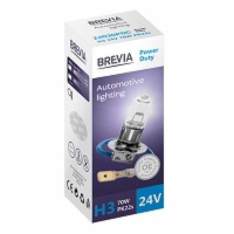 Лампа 24V H3 70W Power Duty "Brevia" (1шт) (24030PDC) (10шт/уп) Лампа 24V H3 70W Power Duty "Brevia" (1шт) (24030PDC) (10шт/уп)