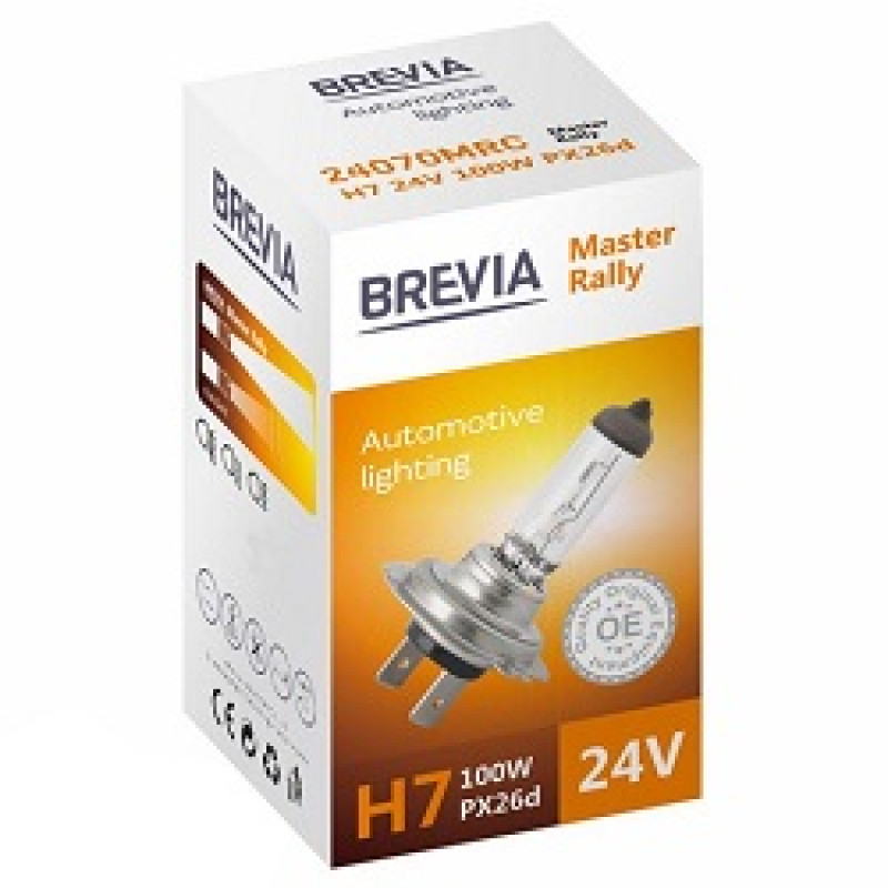 Лампа 24V H7 100W Master Rally "Brevia" (1шт) (24070MRC) (10шт/уп) Лампа 24V H7 100W Master Rally "Brevia" (1шт) (24070MRC) (10шт/уп)