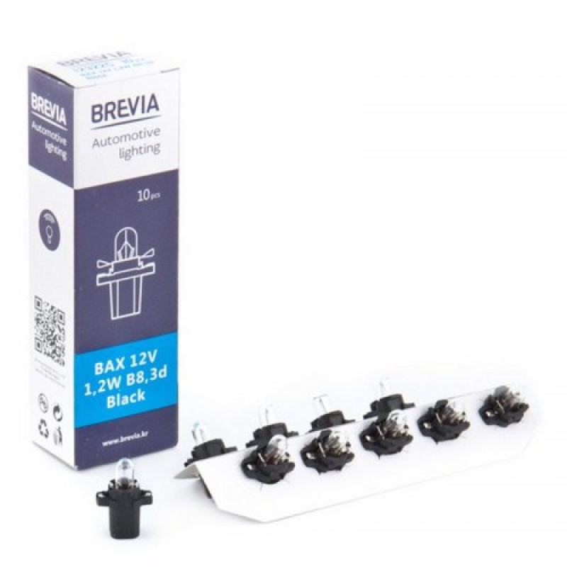 Лампа 12V з патроном B8,3D 1,2W "Brevia" (12322C) Black (уп.10шт) (200 шт/ящ)