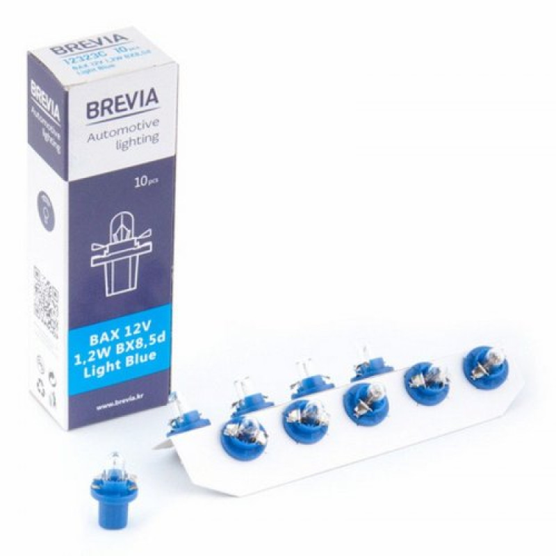 Лампа 12V з патроном BX8,5D 1,2W "Brevia" (12323C) Light Blue   (уп.10шт) (200 шт/ящ)