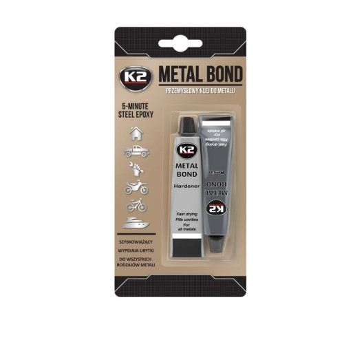 Клей епоксидний 56,7g Сірий "K2 Metal Bond" В116 (по металу) (12шт)