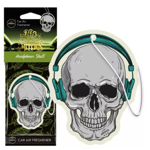 Освіжувач сухий лист - "Aroma" - Dia De Los Muertos - Headphones Skull 83277