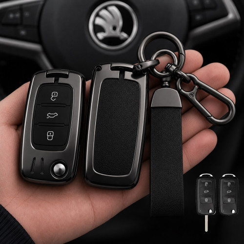 Чохол для ключа Skoda №1-3 кнопки,викідний NEW Metal Чохол для ключа Skoda №1-3 кнопки,викідний NEW Metal