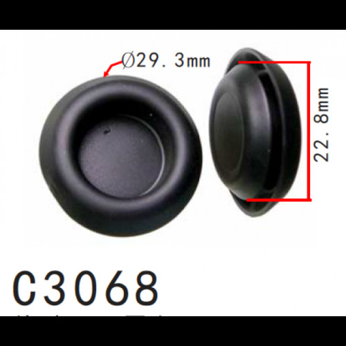 Заглушки C3068  кузова RENAULT DACIA D1 = 29.3 D2 = 22.8 (7703074604,13145)( уп. 100 шт.)
