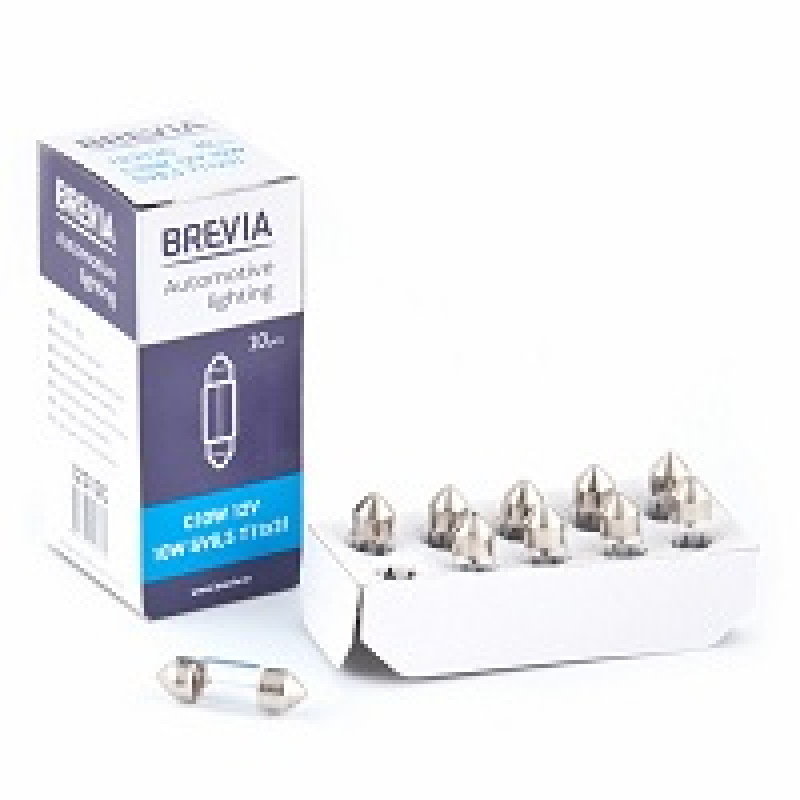 Лампа 12V (C10W) (31mm) "Brevia" (12313C) (уп.10шт) (200 шт/ящ) Лампа 12V (C10W) (31mm) "Brevia" (12313C) (уп.10шт) (200 шт/ящ)