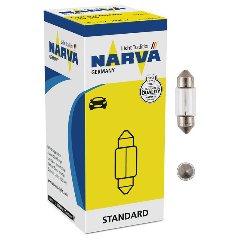 Лампа 24V (C 5W) (41mm) "Narva" (17185) (уп.10шт) Лампа 24V (C 5W) (41mm) "Narva" (17185) (уп.10шт)