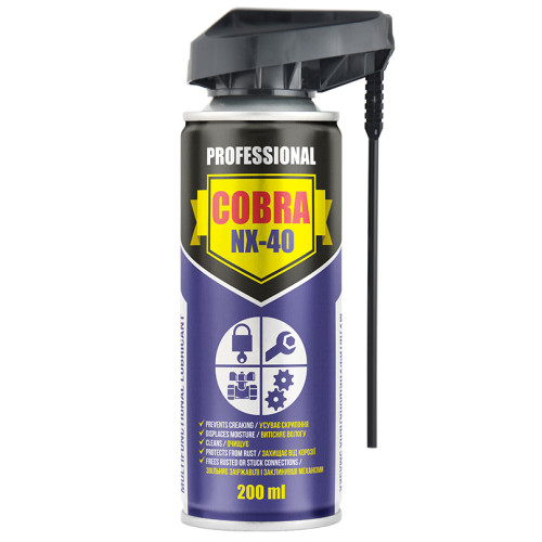 Мастило багатоцільове спрей 200ml "COBRA" NX-40 "PROFESSIONAL" з аплікатором - "Nowax" NX20600