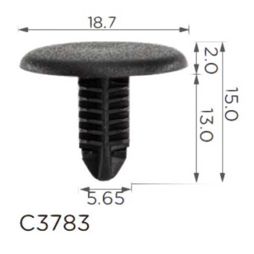 Кліпси C3783 обшивки салону універсальні (уп.100шт)