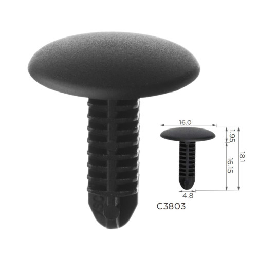 Кліпси C3803 кріплення обшивки багажник, капот TESLA (101091900A) (уп.100шт) Кліпси C3803 кріплення обшивки багажник, капот TESLA (101091900A) (уп.100шт)