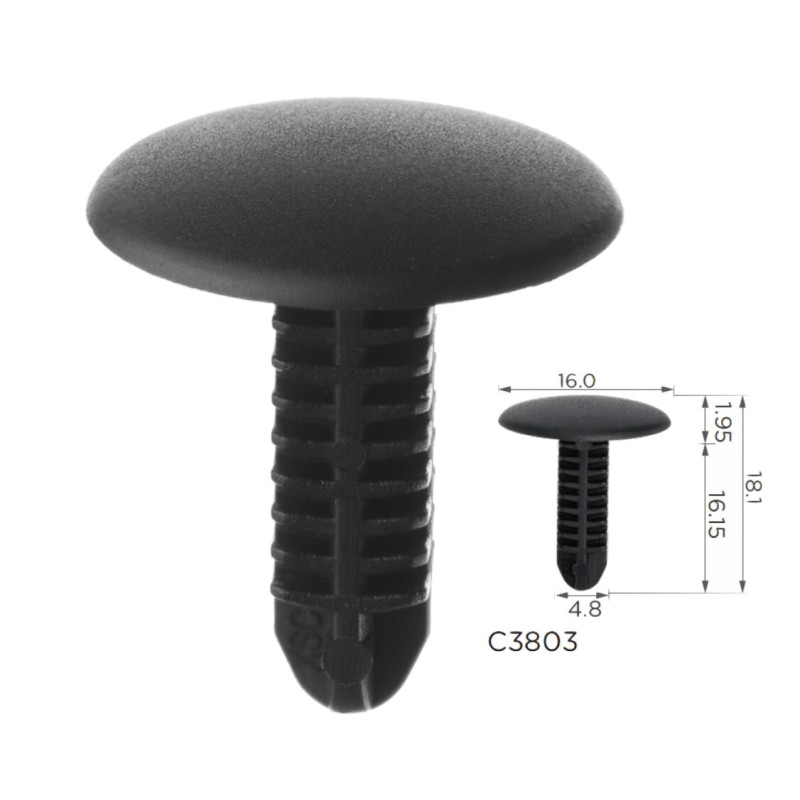 Кліпси C3803 кріплення обшивки багажник, капот TESLA (101091900A) (уп.100шт) Кліпси C3803 кріплення обшивки багажник, капот TESLA (101091900A) (уп.100шт)