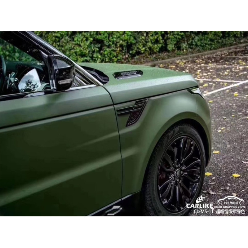 Плівка вінілова ПВХ super matte satin army green (бухта 1.52*17м) 160мікрон CL-MS-11