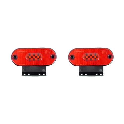 Габарит - червоний - 110х40мм - 12/24V Led 3 діода - "FR-181" - К-472 (2шт)