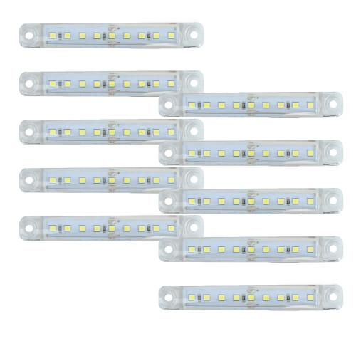 Габарит - білий - 100х15мм - 12/24V Led 9 діодів - "EMR-53B" (10шт)