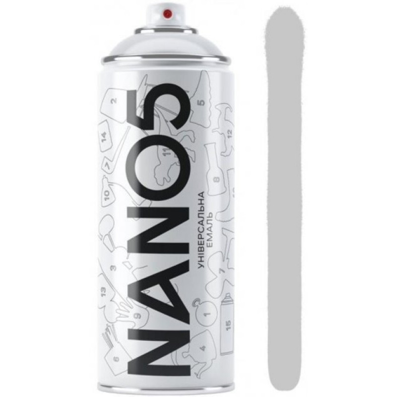 Фарба срібна 400ml "Nano5" N09006 (12шт/уп) Фарба срібна 400ml "Nano5" N09006 (12шт/уп)