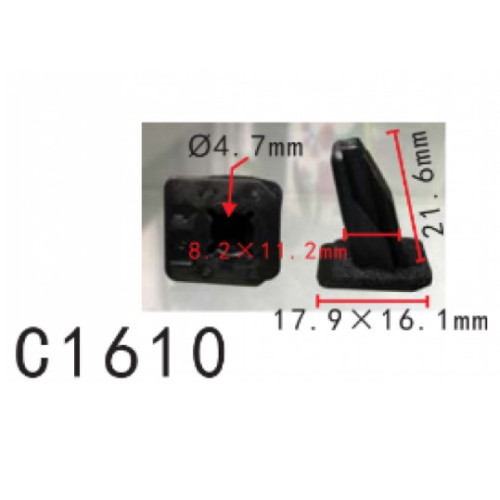 Кліпси C1610 утримувач бампера TOYOTA, LEXUS (5219722020, 52197-22020, 14830)  ( уп. 100 шт.)
