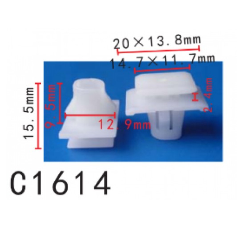 Кліпси C1614 молдингу двері HONDA, ACURA (75315S9A004,75315-S9A-004,75315-STK-A01,)  ( уп. 100 шт.)