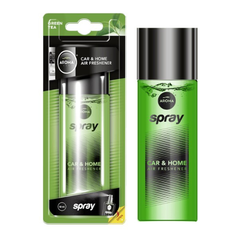 Освіжувач спрей 50ml - "Aroma" - Car Spray Classic - Green Tea (Зелений Чай) Блістер Освіжувач спрей 50ml - "Aroma" - Car Spray Classic - Green Tea (Зелений Чай) Блістер