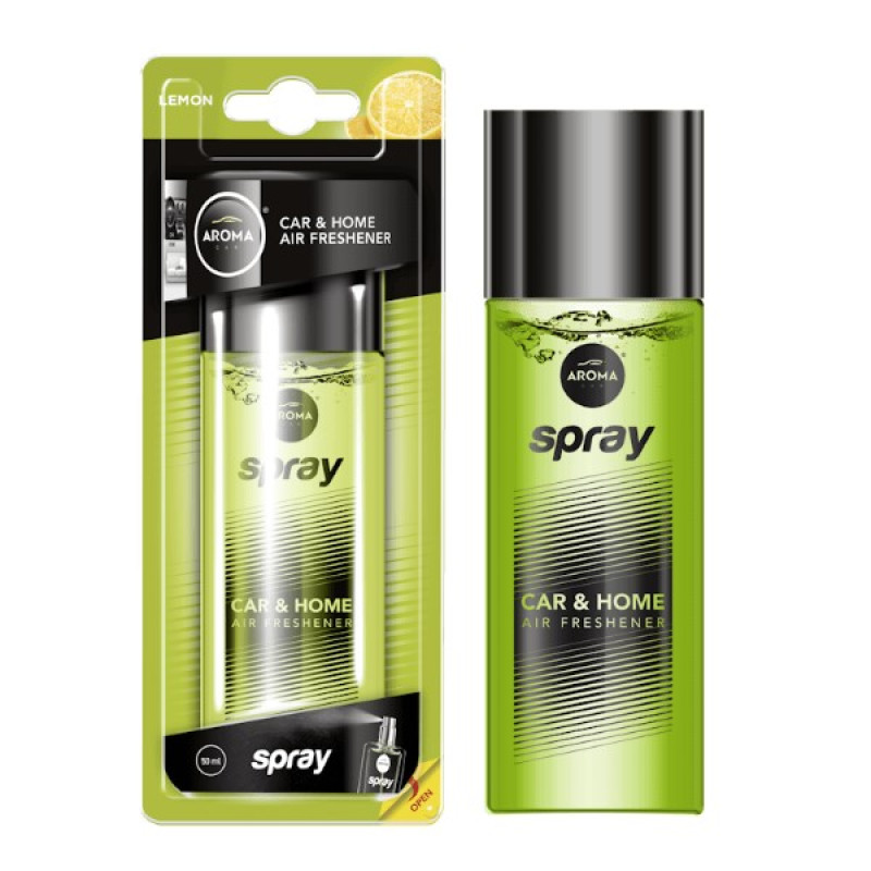 Освіжувач спрей 50ml - "Aroma" - Car Spray Classic - Lemon (Лимон) Блістер Освіжувач спрей 50ml - "Aroma" - Car Spray Classic - Lemon (Лимон) Блістер