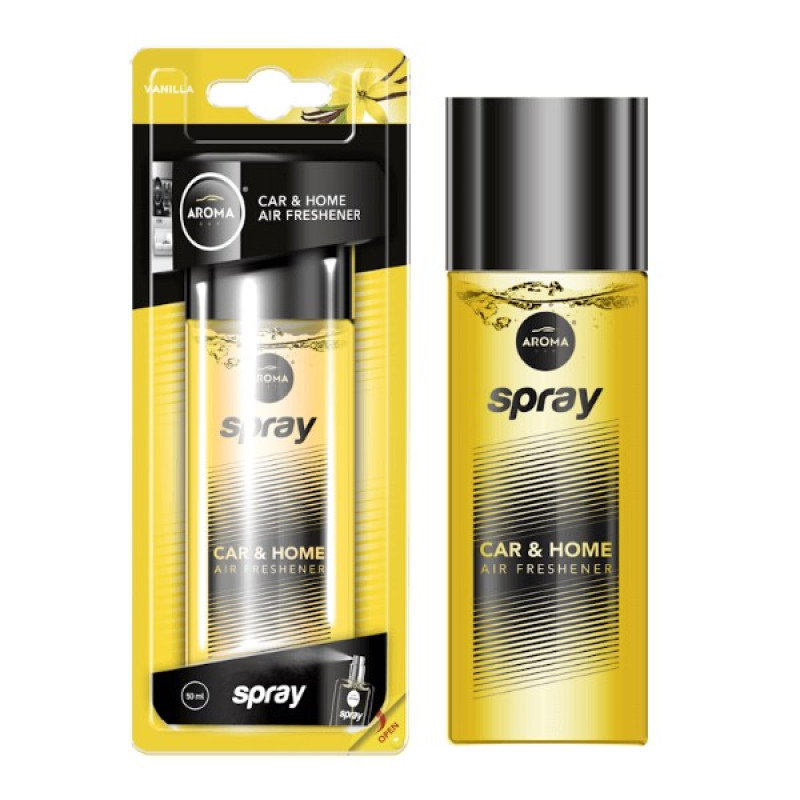 Освіжувач спрей 50ml - "Aroma" - Car Spray Classic - Vanilla (Ваніль) Блістер Освіжувач спрей 50ml - "Aroma" - Car Spray Classic - Vanilla (Ваніль) Блістер