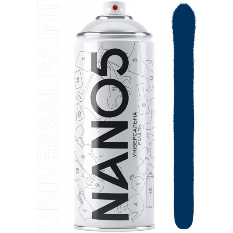 Фарба синя 400ml "Nano5" N05010 (12шт/уп) Фарба синя 400ml "Nano5" N05010 (12шт/уп)