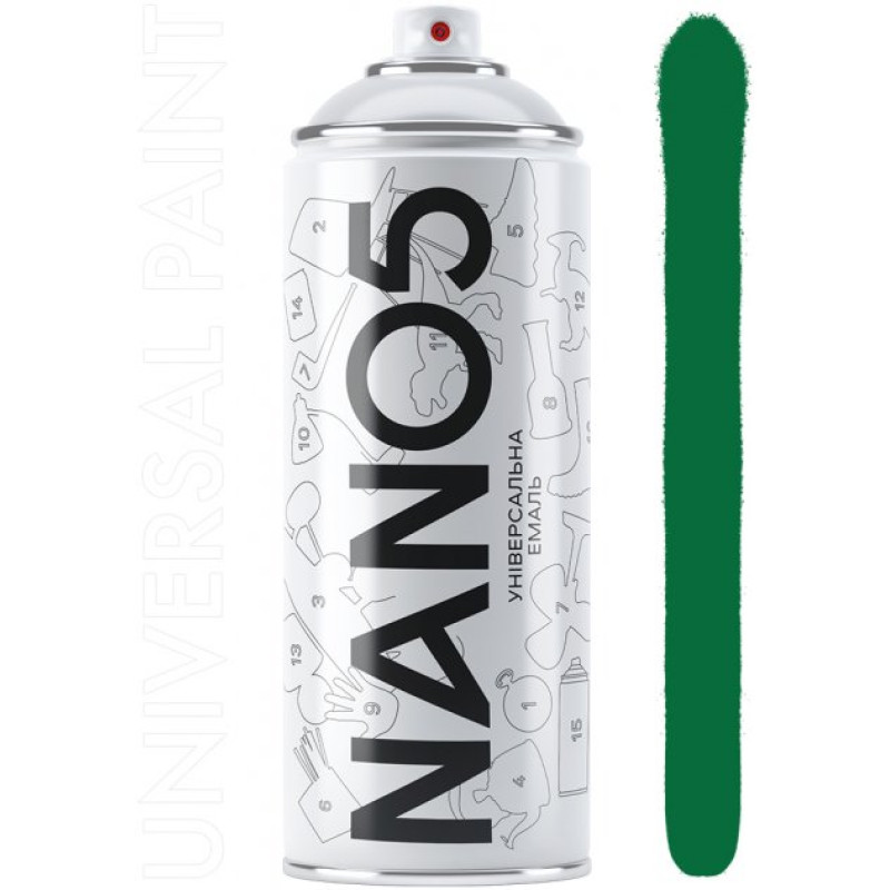 Фарба зелена опала 400ml "Nano5" N06029 (12шт/уп) Фарба зелена опала 400ml "Nano5" N06029 (12шт/уп)