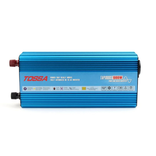 Перетворювач 12V -220V/1000W Чистий синус+1USB +1Розетка "Tossa" TAP1000S