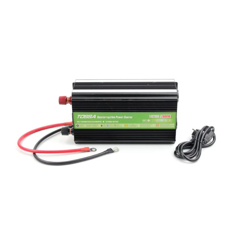 Перетворювач 12V -220V/2000W Модиф. синус з функцією UPS+1USB +1Розетка "Tossa" TAU2000L-2000W