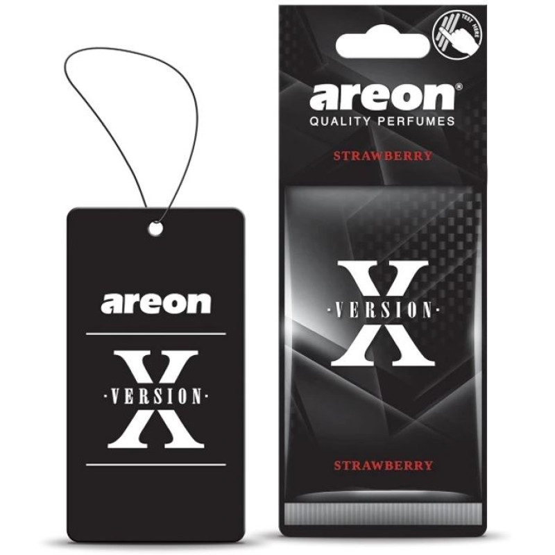 Освіжувач сухий лист - "Areon" - X-version - Strawberry (Полуниця)