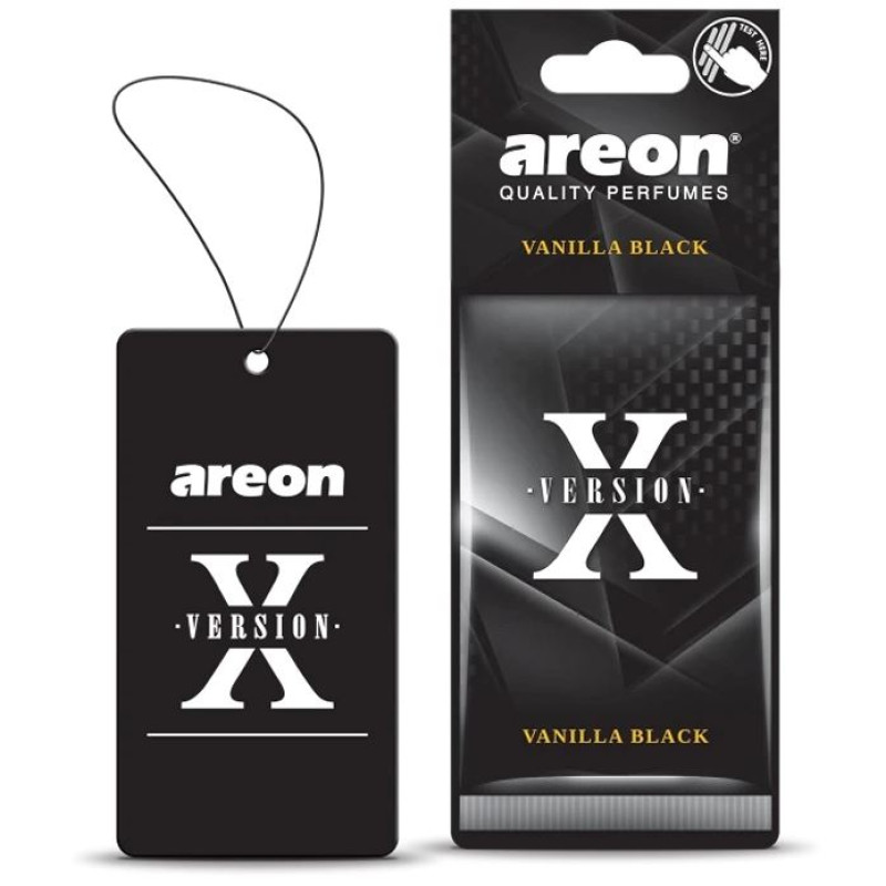Освіжувач сухий лист - "Areon" - X-version - Vanilla Black (Чорна ваніль)