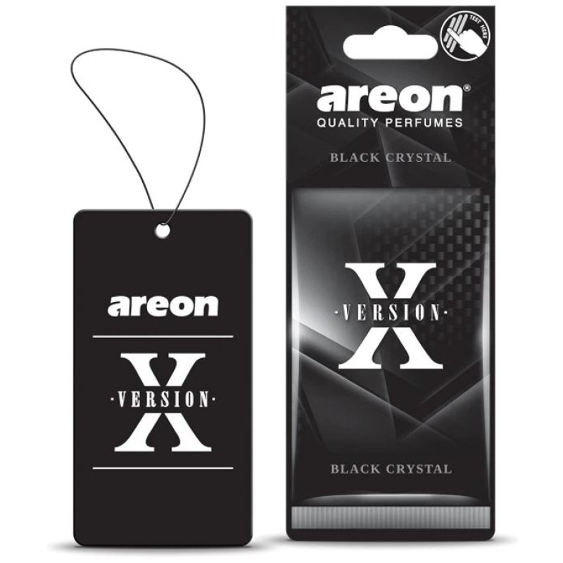 Освіжувач сухий лист - "Areon" - X-version - Black Crystal (Чорний кристал)