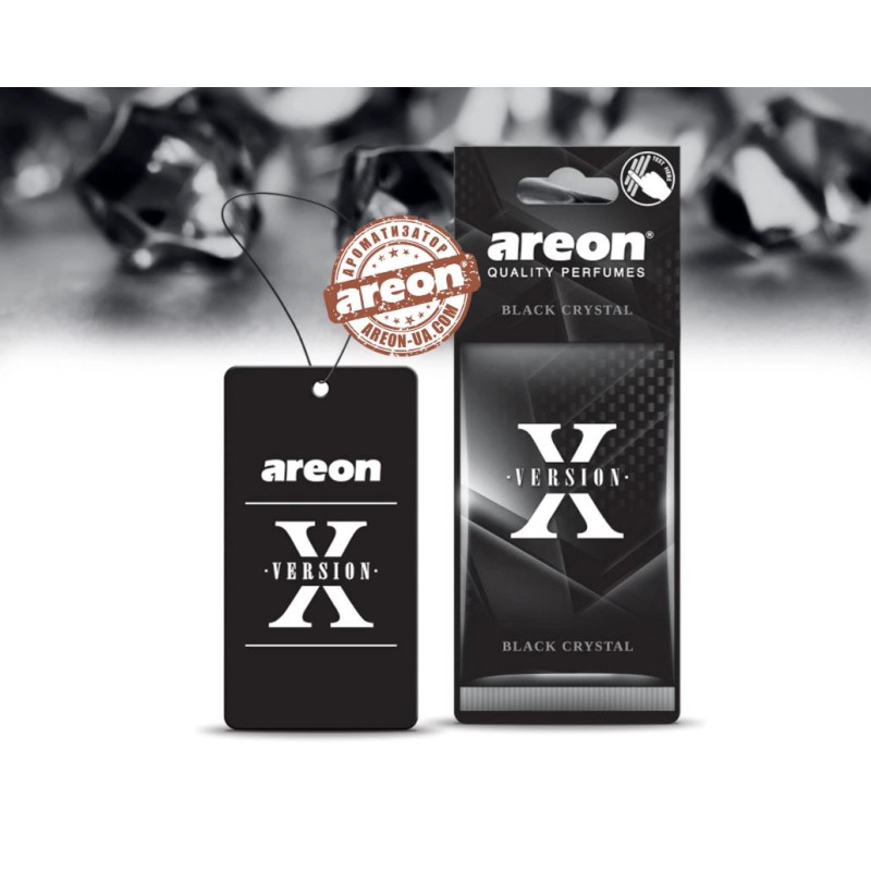 Освіжувач сухий лист - "Areon" - X-version - Black Crystal (Чорний кристал)