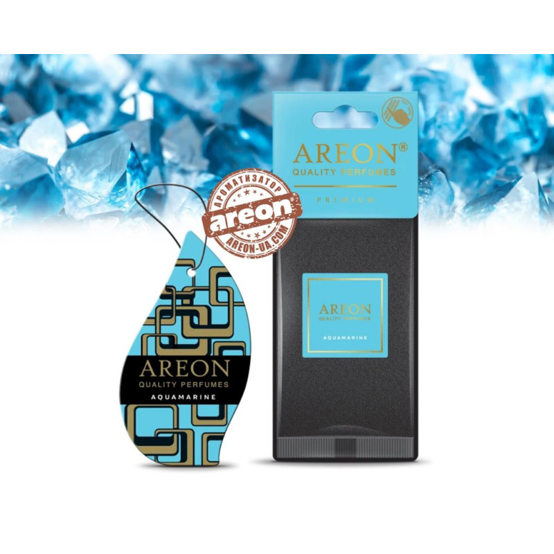Освіжувач сухий лист - "Areon" - Premium - Aquamarine (Аквамарин) 