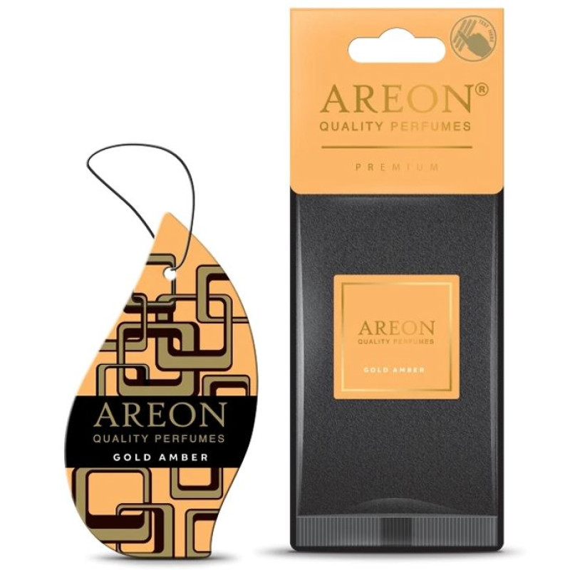 Освіжувач сухий лист - "Areon" - Premium - Gold Amber (Золотий бурштин) 