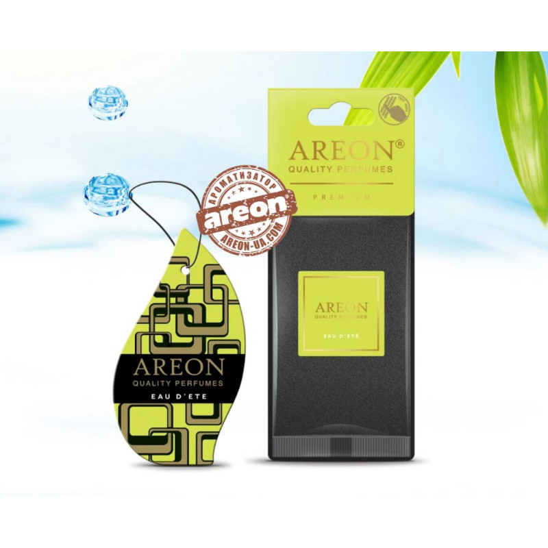 Освіжувач сухий лист - "Areon" - Premium - Eau D’ÉTÉ (Парфуми) 