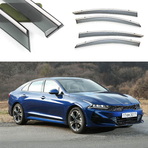 Дефлектори вікон Kia Optima/K5 2020- "FLY" (нержавійка 3D) BKAK52023-W/S (140-141)