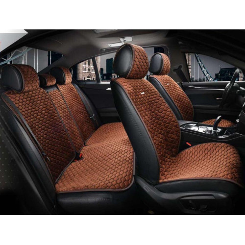 Накидки на сидіня PREMIUM Коричневий-Темний Повний комплект PALERMO (700 105) Elegant