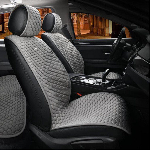 Накидки сидінь алькантару PREMIUM PALERMO Сірий Передні (700 203) Elegant