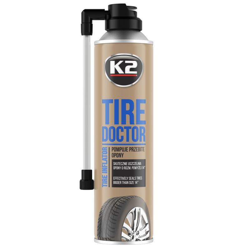 Вулканізатор шин спрей 500ml "K2" Tire Doctor B311 (до 14 радіус - 1,76 атмосфер) Вулканізатор шин спрей 500ml "K2" Tire Doctor B311 (до 14 радіус - 1,76 атмосфер)