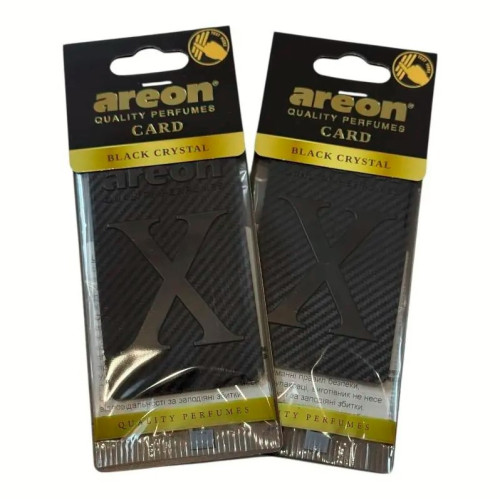 Освіжувач силіконовий лист - "Areon" - CARD лист - Black Crystal (Чорний Кристал) (30шт/уп)