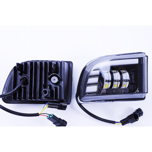 Додаткові LED фари - Chevrolet Lacetti 45W+DRL Біла металевий корпус "ЛІДЕР"