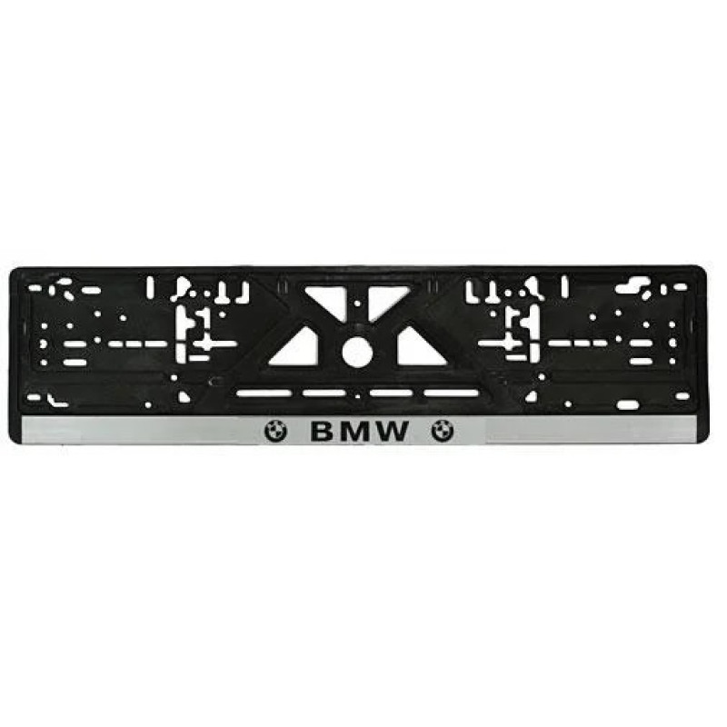 Рамка номера BMW "книжка" із сірою смугою