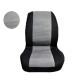 Чохли на сидіння_ ''В'' (1+1) чорні ( Сіра середина) "Автосвіт" 
