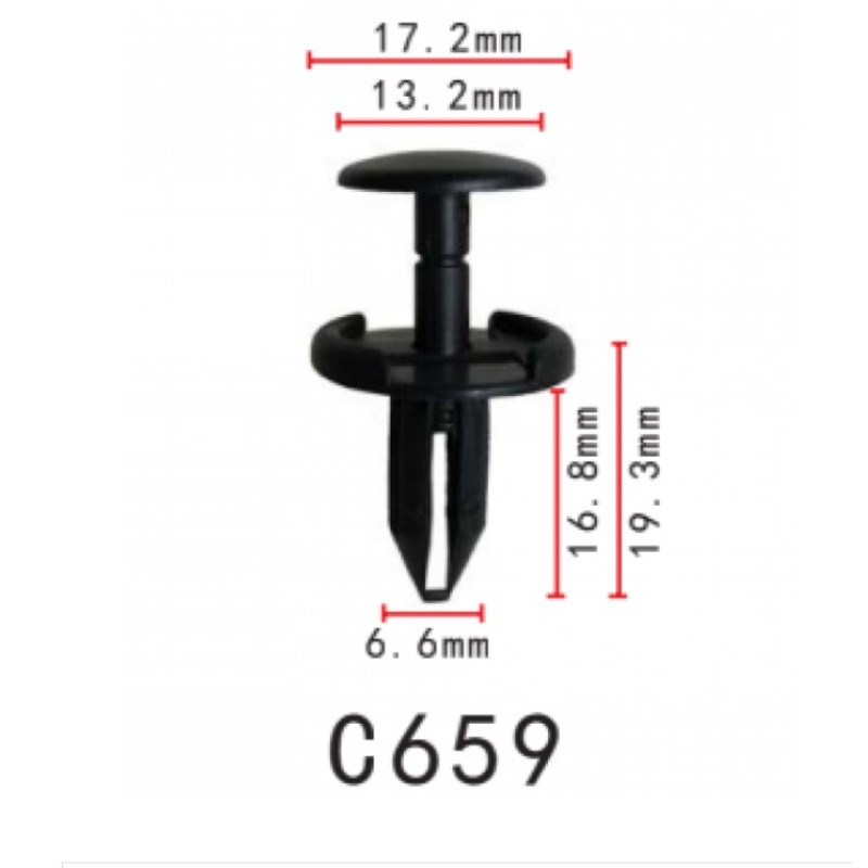 Кліпси C0659 розпірні GM, CHRYSLER, JEEP (6506008A-A, 6506008AA, 15149708, 11822) (уп.100шт) Кліпси C0659 розпірні GM, CHRYSLER, JEEP (6506008A-A, 6506008AA, 15149708, 11822) (уп.100шт)