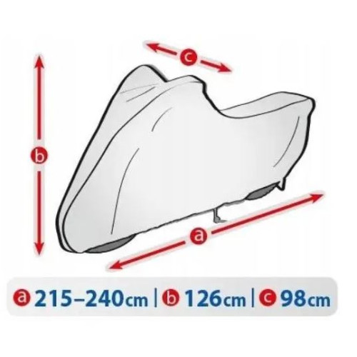 Тент на мотоцикл 215-240х126х98 см (L) Basic Garage "KEGEL" 5-4174-248-3020