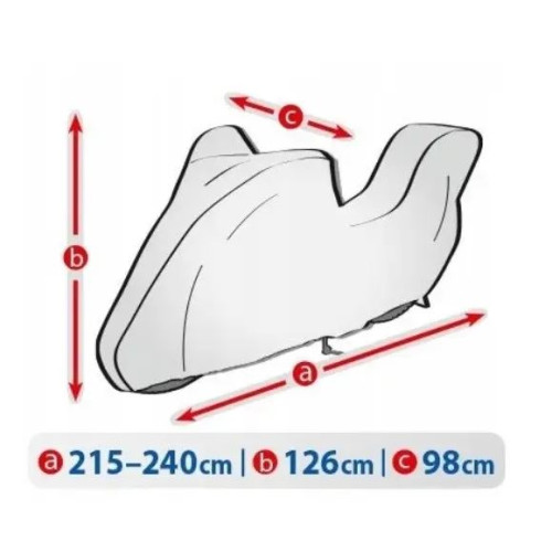 Тент на мотоцикл 215-240х126х98 см (L Box) Basic Garage "KEGEL" 5-4175-248-3020